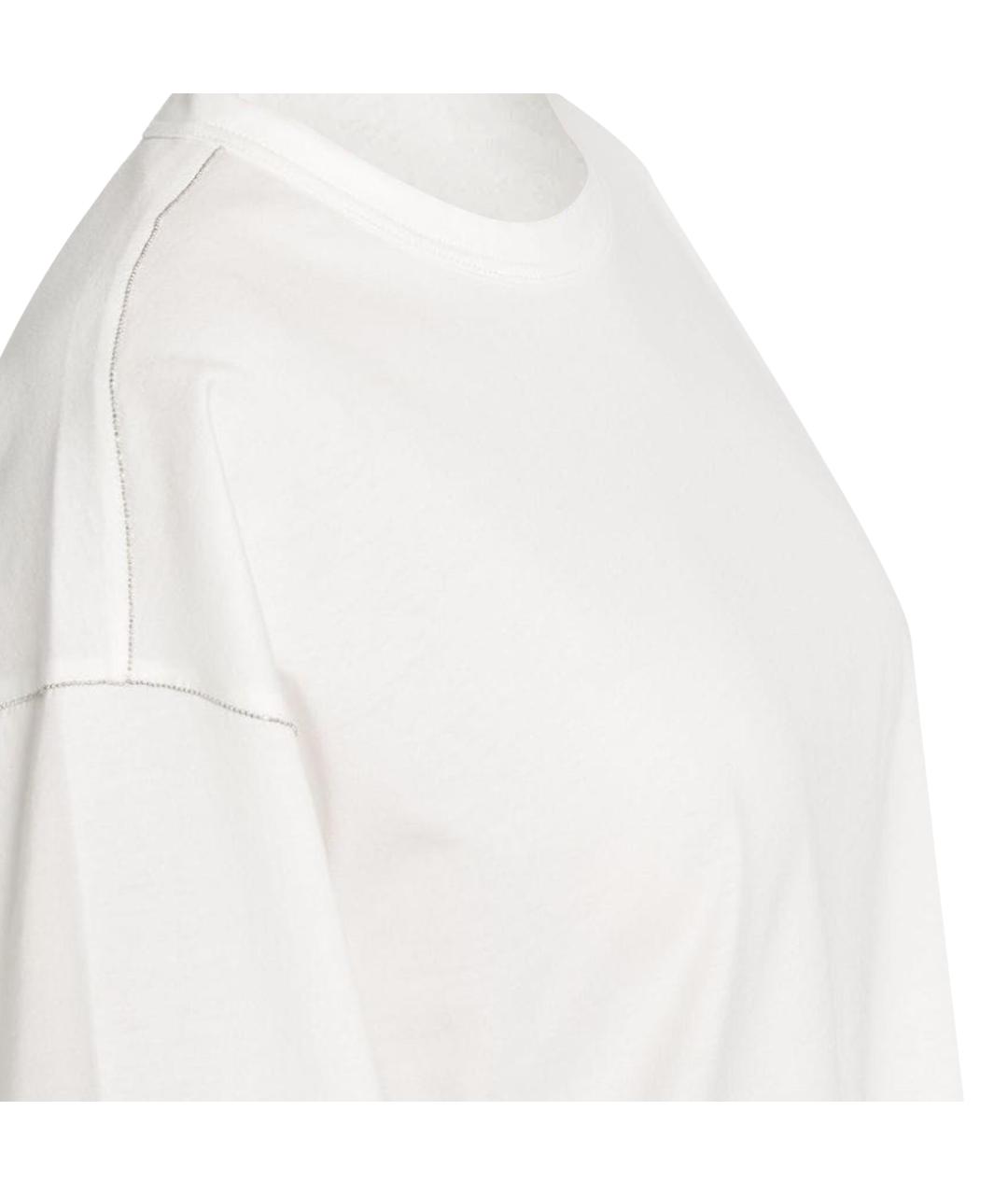 FABIANA FILIPPI Белая хлопковая футболка, фото 3