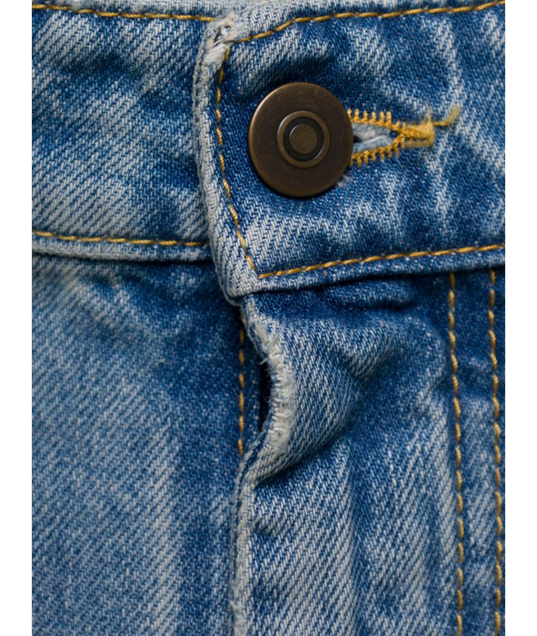 MAISON MARGIELA Синие хлопковые прямые джинсы, фото 3