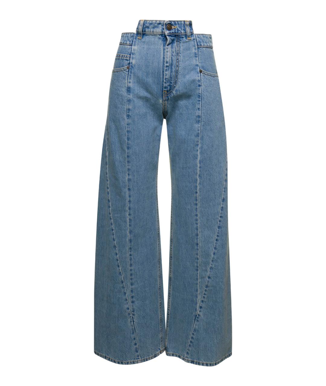 MAISON MARGIELA Синие хлопковые прямые джинсы, фото 1