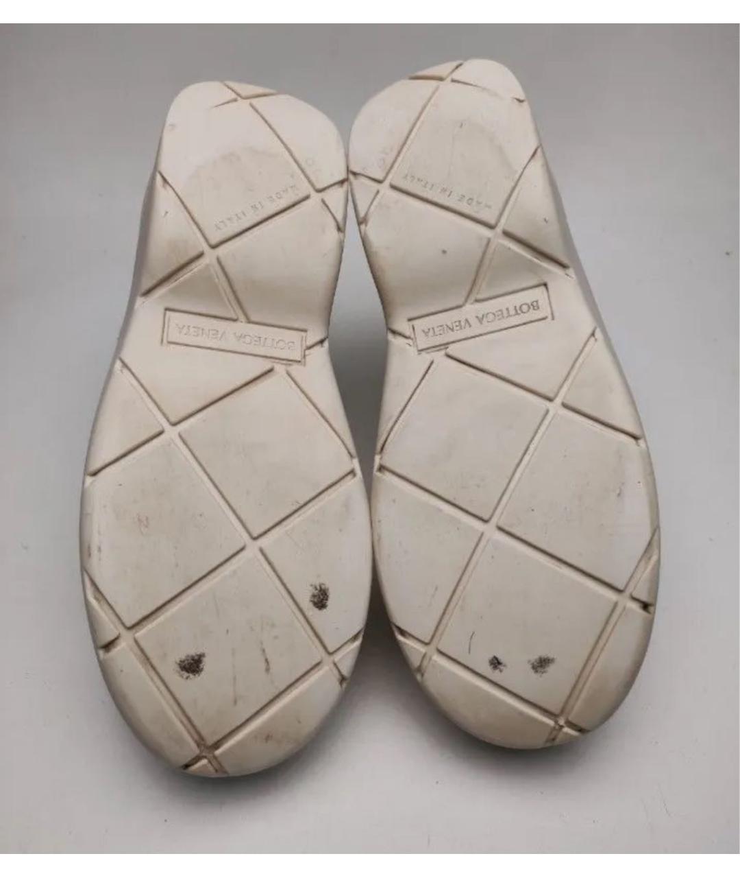 BOTTEGA VENETA Белые кожаные ботинки, фото 4