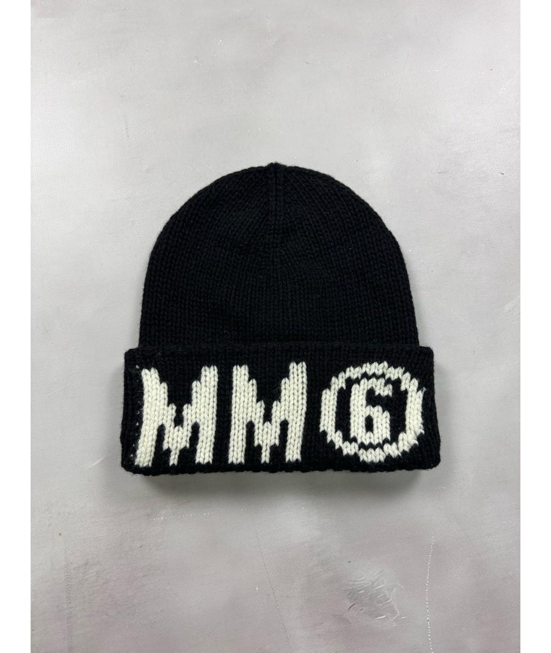 MM6 MAISON MARGIELA Черная шерстяная шапка, фото 9