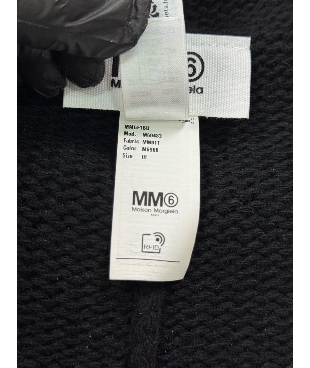 MM6 MAISON MARGIELA Черная шерстяная шапка, фото 8