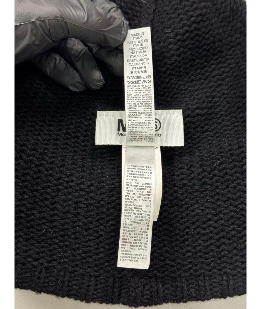 MM6 MAISON MARGIELA Черная шерстяная шапка, фото 7