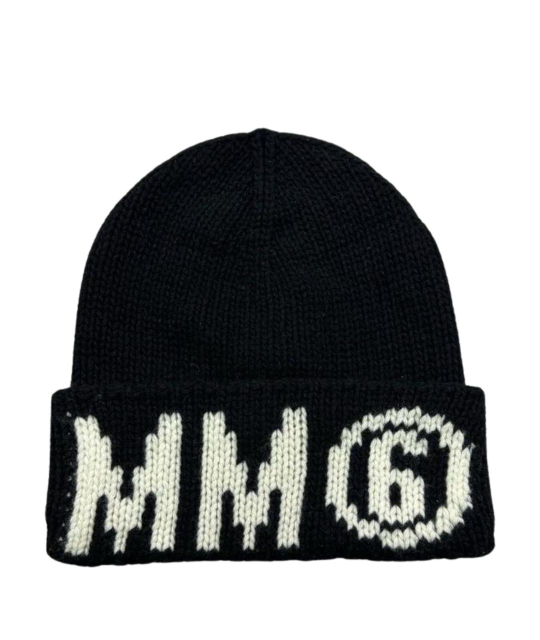 MM6 MAISON MARGIELA Черная шерстяная шапка, фото 1