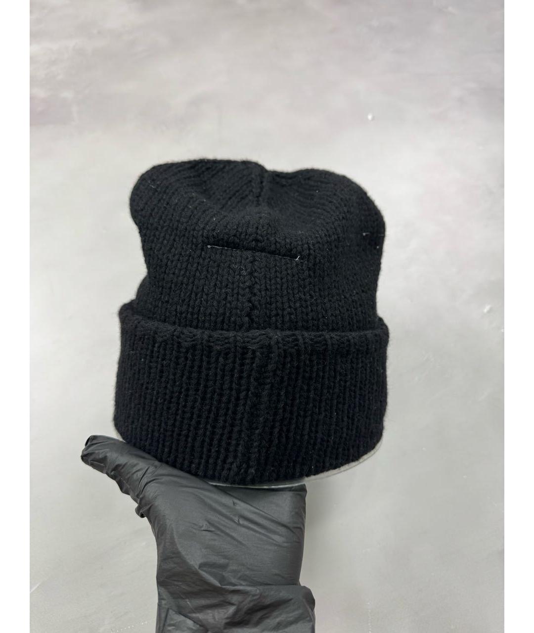 MM6 MAISON MARGIELA Черная шерстяная шапка, фото 5