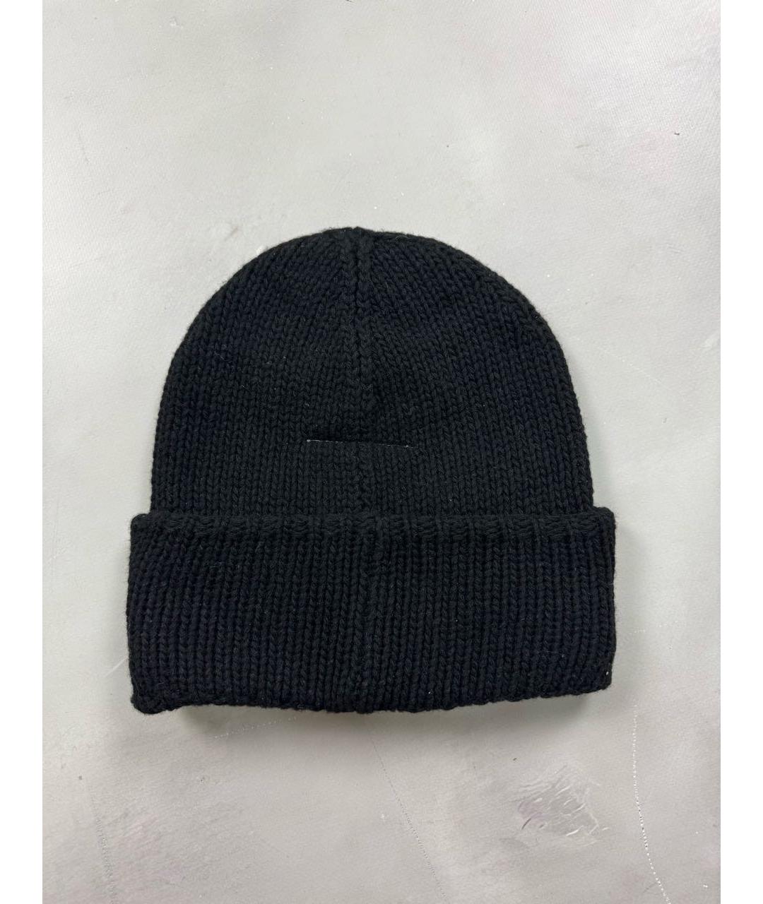 MM6 MAISON MARGIELA Черная шерстяная шапка, фото 2