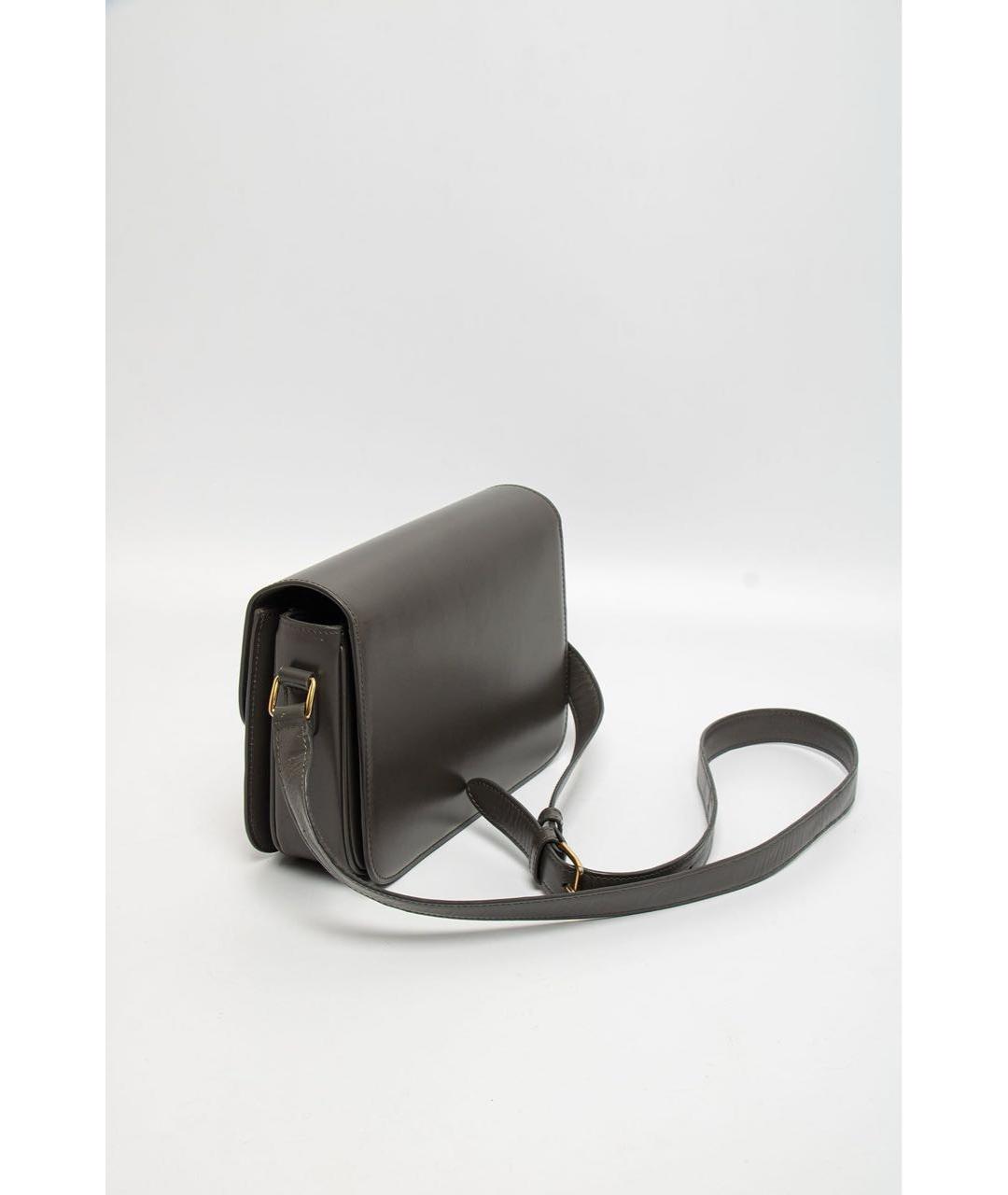 CELINE Серая кожаная сумка через плечо, фото 2