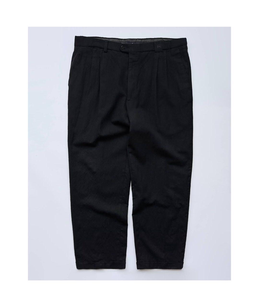 BURBERRY Темно-синие шерстяные повседневные брюки, фото 7