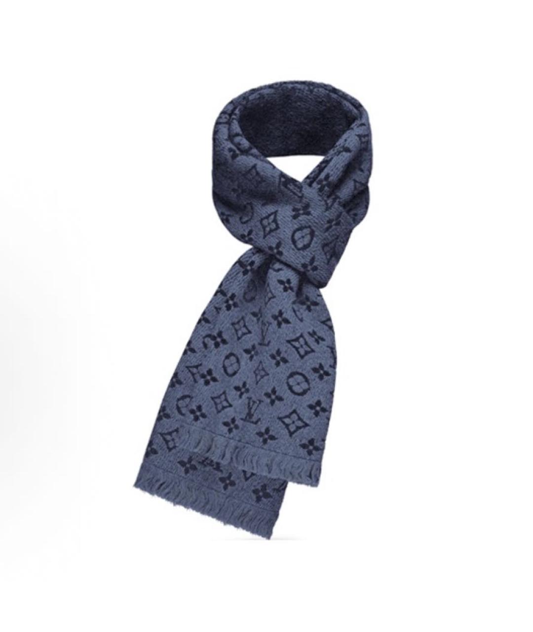 LOUIS VUITTON Темно-синий платок, фото 4