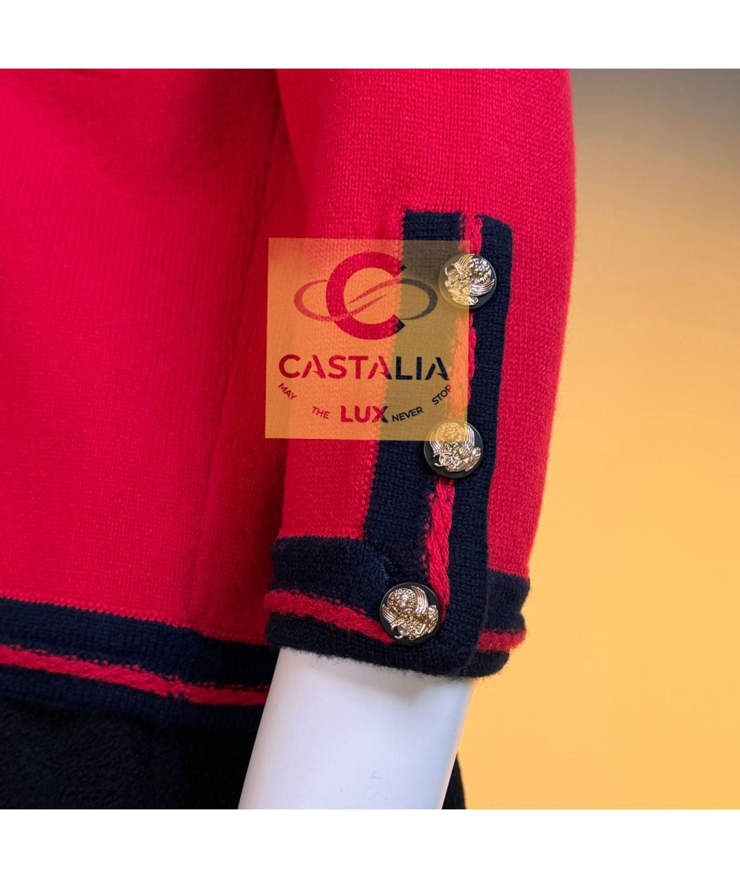 CHANEL Красный кашемировый костюм с юбками, фото 7