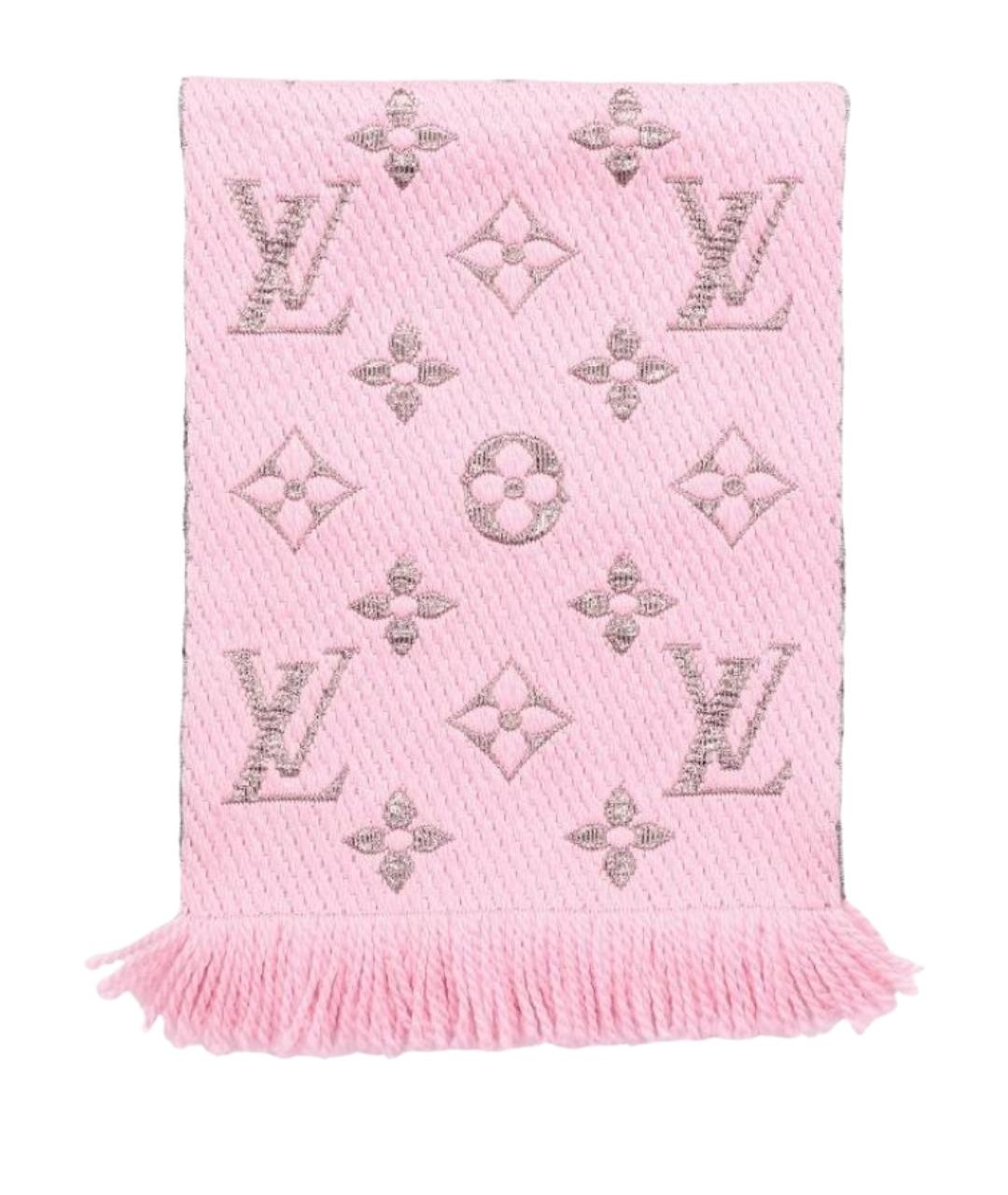 LOUIS VUITTON Розовый шерстяной шарф, фото 1