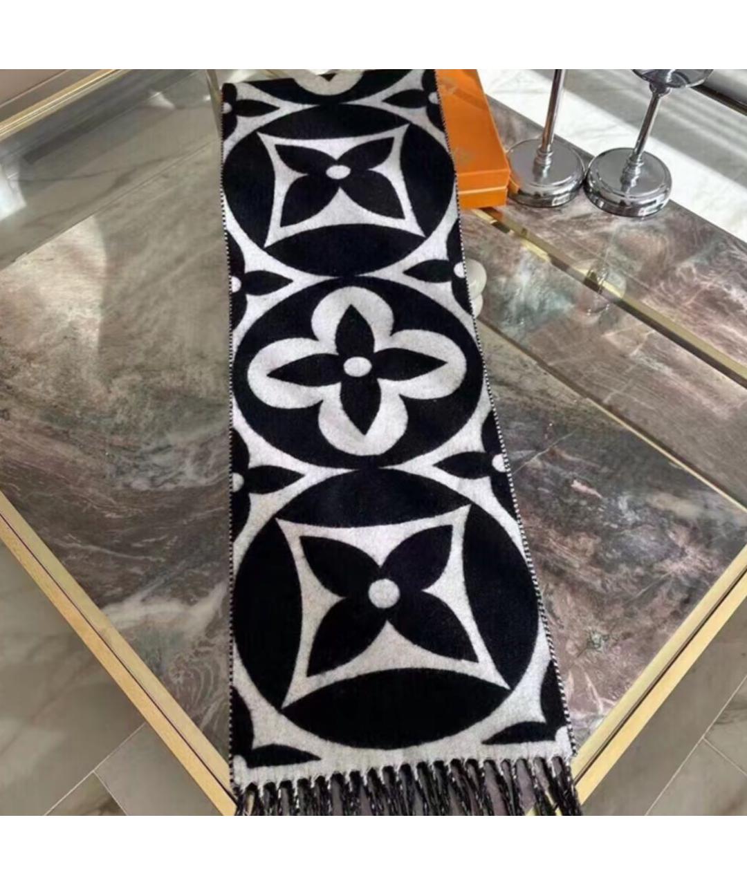 LOUIS VUITTON Черный шарф, фото 3
