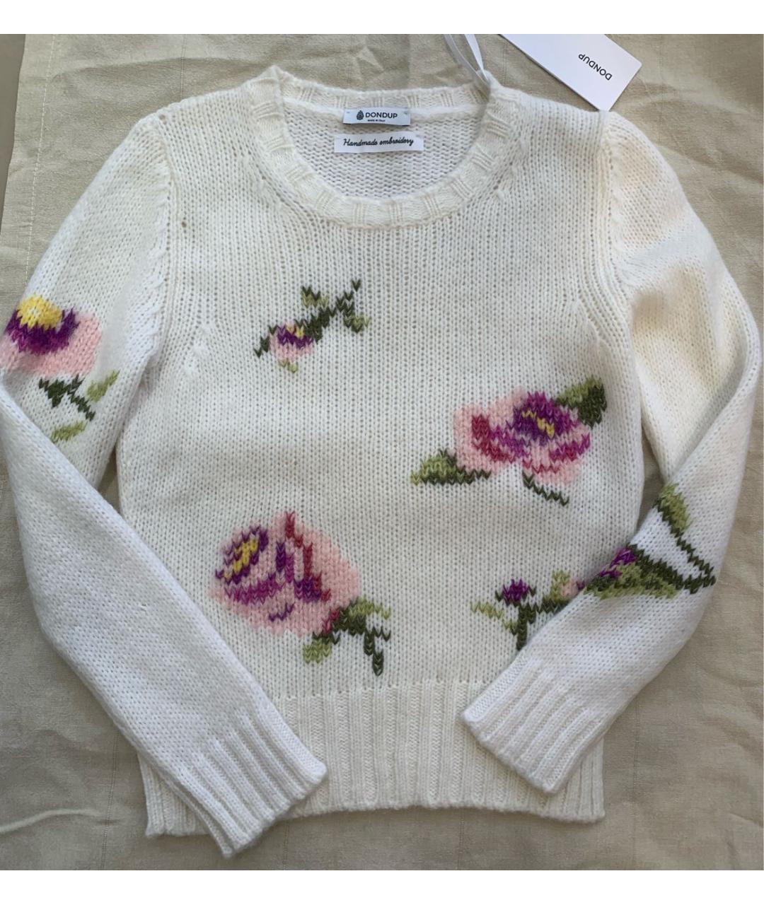 DONDUP Белый шерстяной джемпер / свитер, фото 4