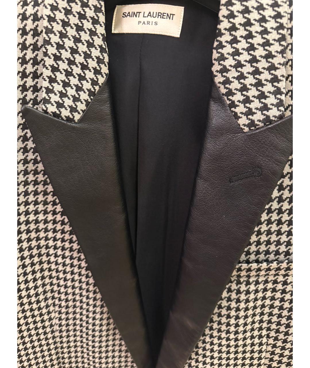 SAINT LAURENT Серый шерстяной жакет/пиджак, фото 3