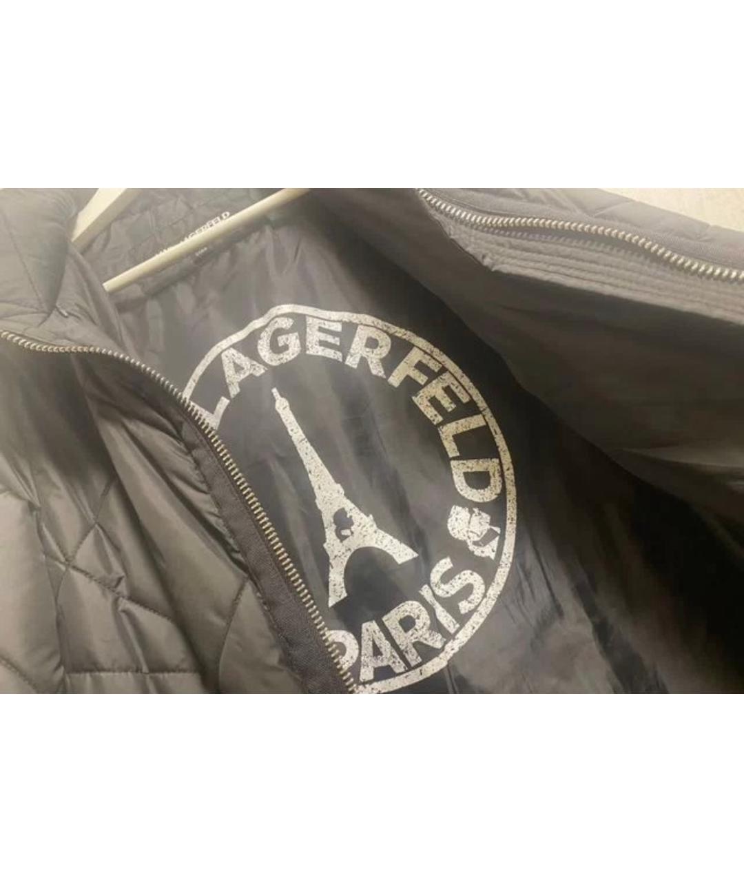 KARL LAGERFELD Черный полиэстеровый тренч/плащ, фото 3