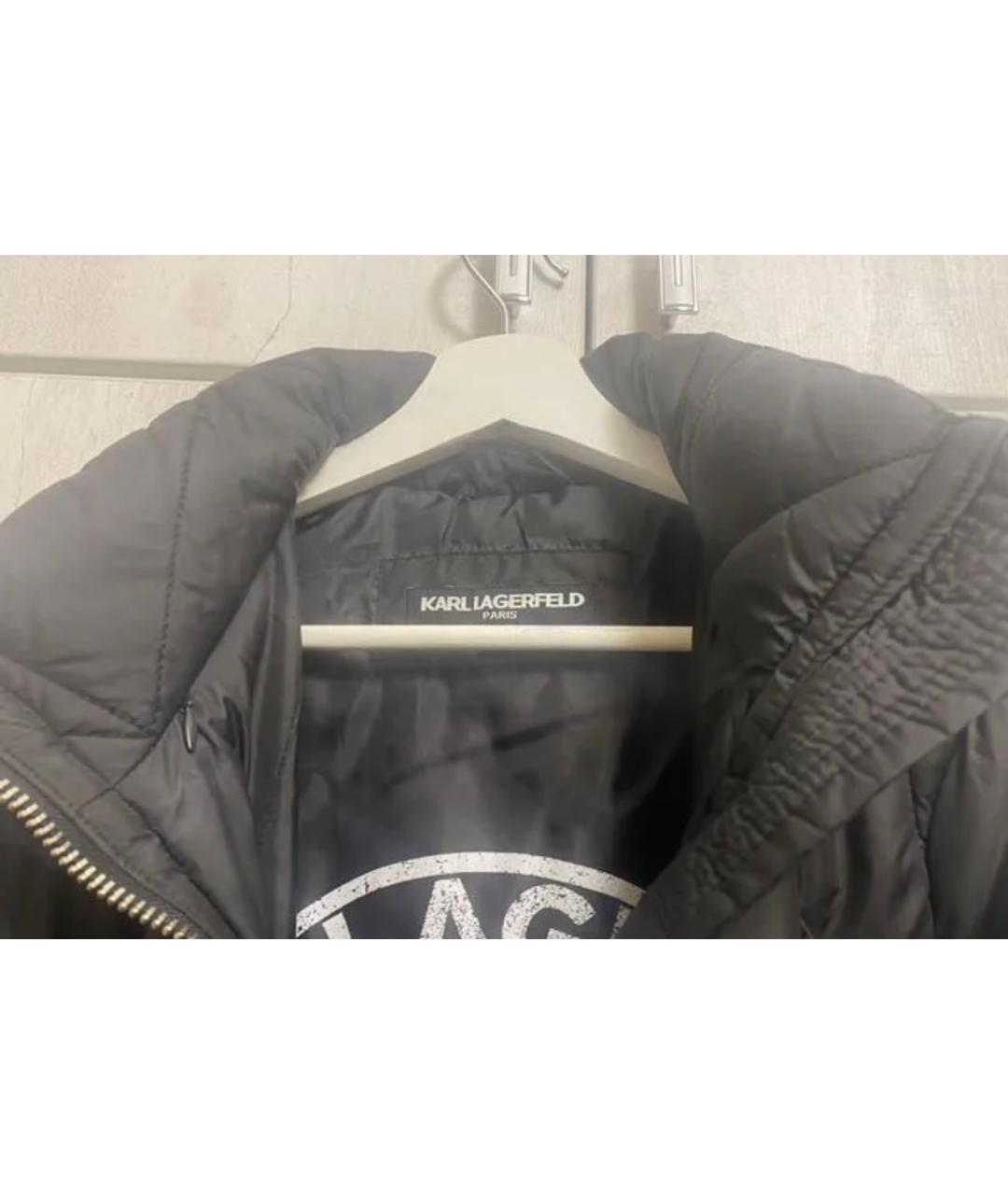 KARL LAGERFELD Черный полиэстеровый тренч/плащ, фото 4