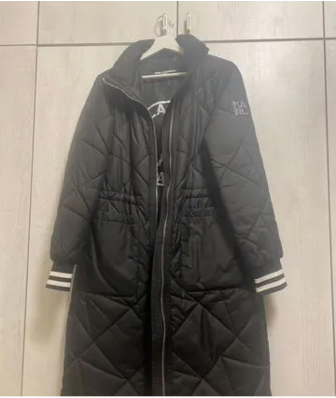 KARL LAGERFELD Черный полиэстеровый тренч/плащ, фото 8