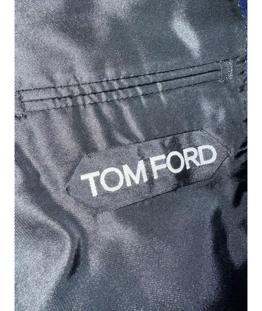 TOM FORD Синий бархатный жакет/пиджак, фото 3