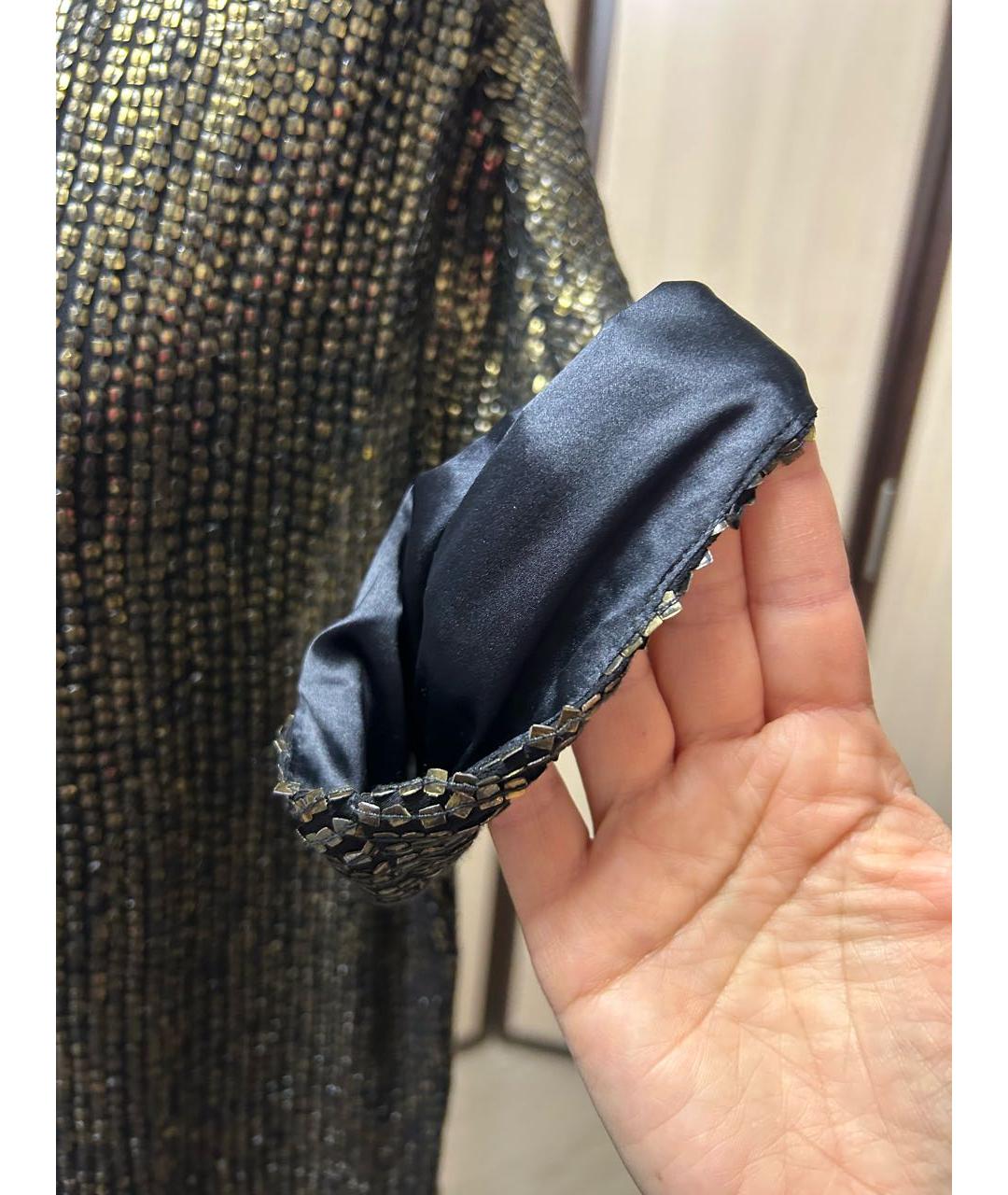 ETRO Золотое шелковое коктейльное платье, фото 5