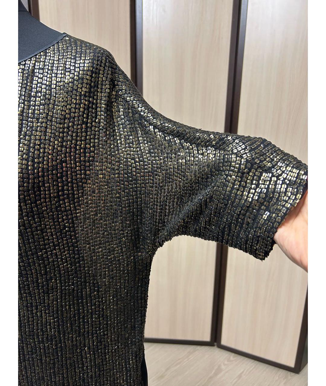 ETRO Золотое шелковое коктейльное платье, фото 4