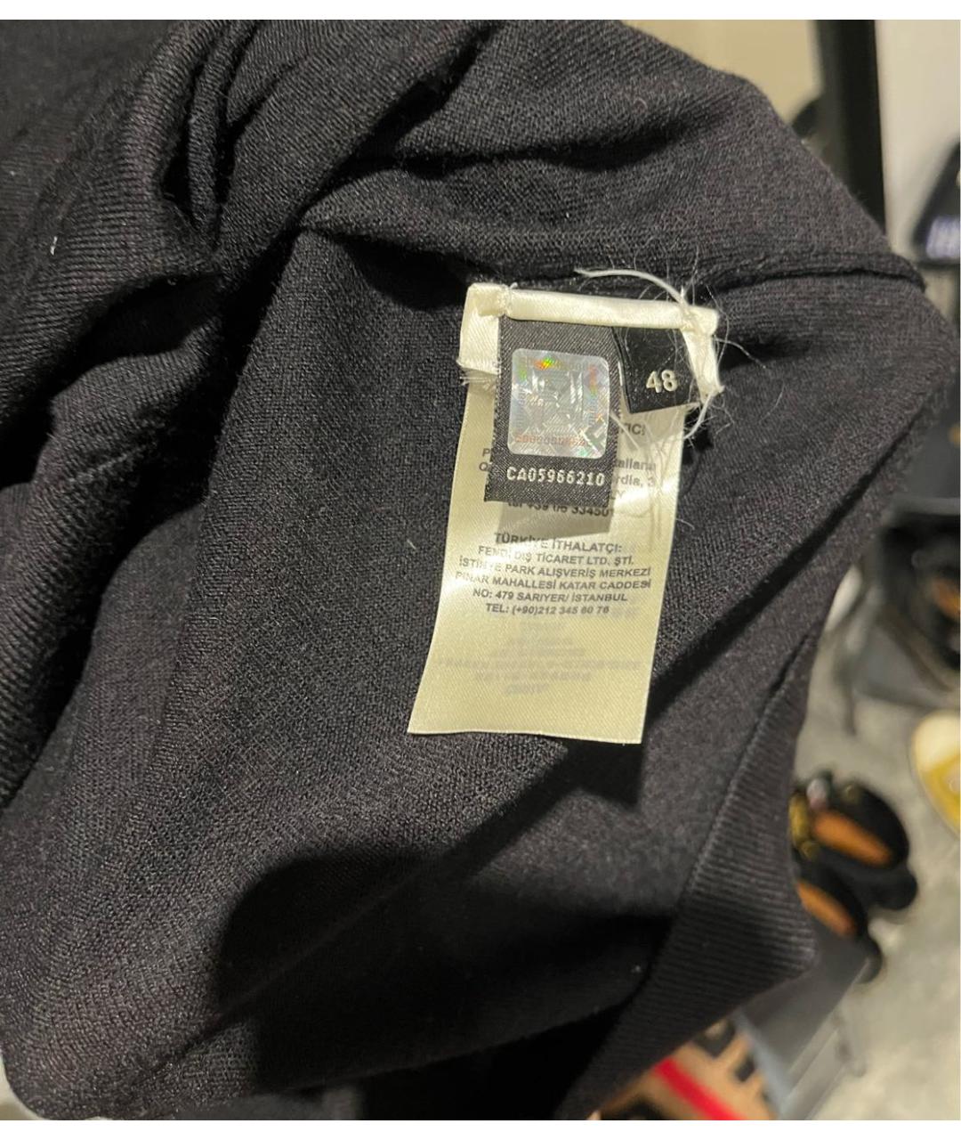 FENDI Черный шерстяной джемпер / свитер, фото 5