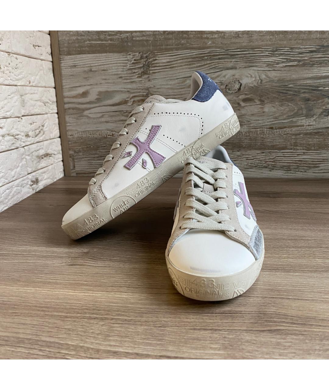 PREMIATA Белые кожаные кеды, фото 8