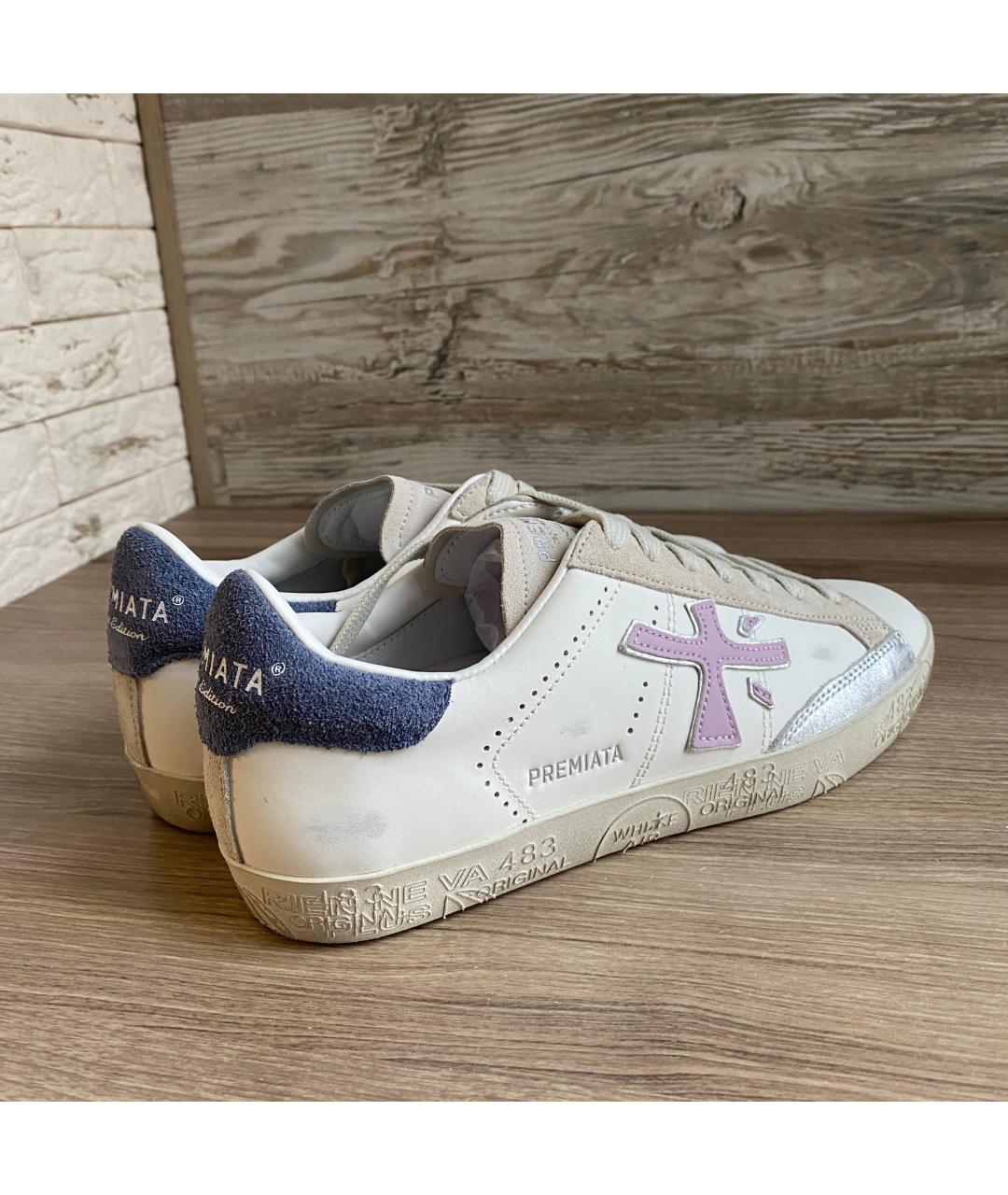 PREMIATA Белые кожаные кеды, фото 7