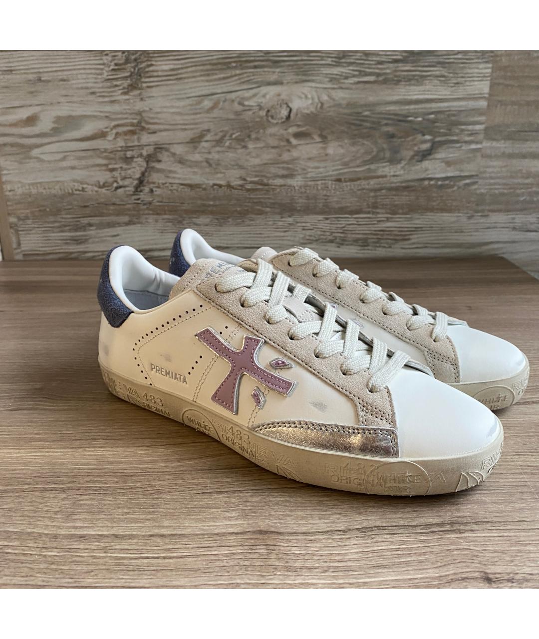 PREMIATA Белые кожаные кеды, фото 9