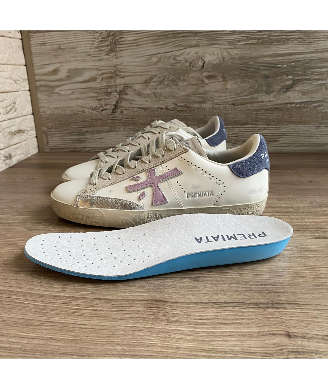 PREMIATA Белые кожаные кеды, фото 6