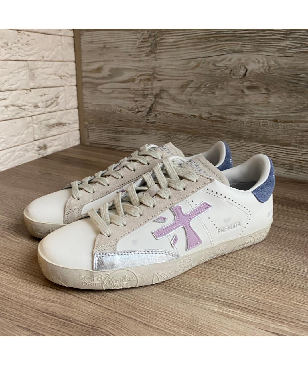 PREMIATA Белые кожаные кеды, фото 2