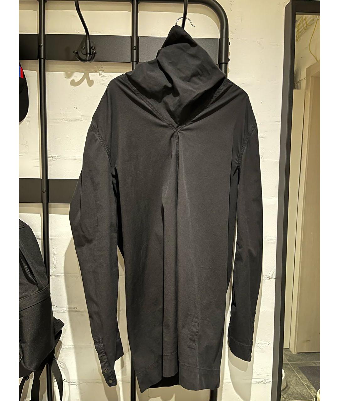 RICK OWENS DRKSHDW Черный полиэстеровый тренч / плащ, фото 2