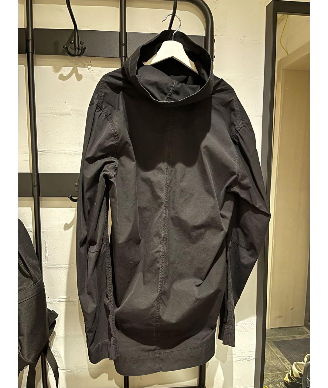 RICK OWENS DRKSHDW Черный полиэстеровый тренч / плащ, фото 7