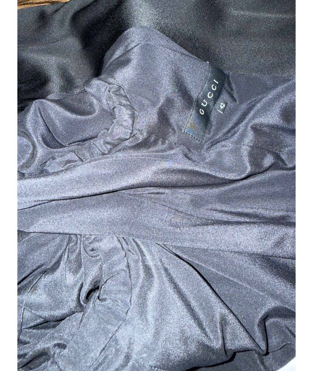 GUCCI Черный шелковый жакет/пиджак, фото 4