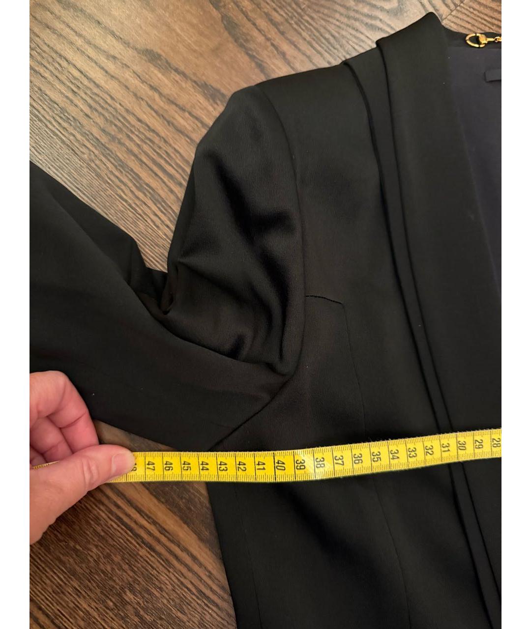 GUCCI Черный шелковый жакет/пиджак, фото 7