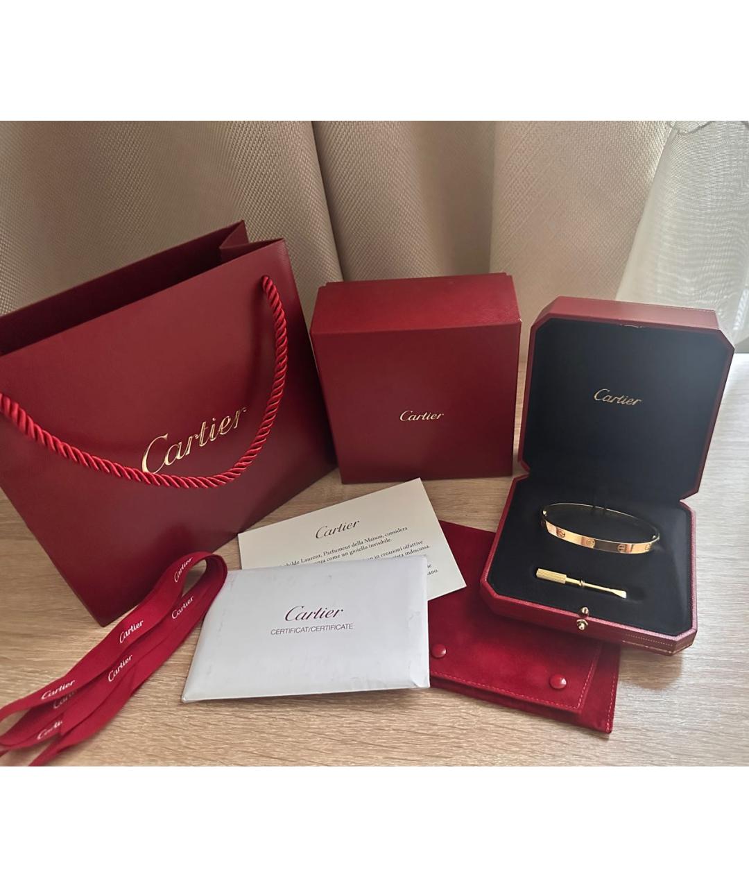CARTIER Золотой браслет из желтого золота, фото 3