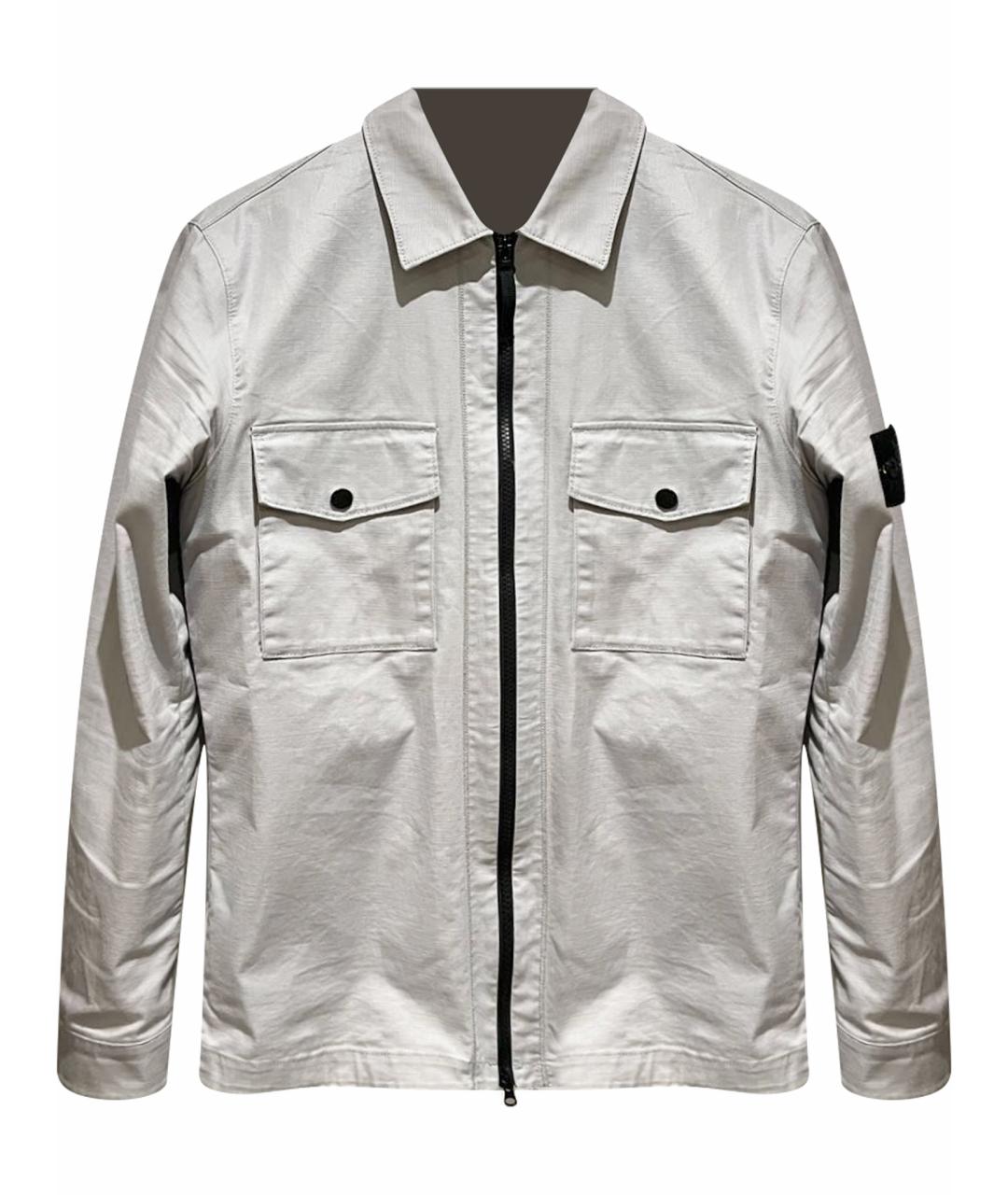 STONE ISLAND Серая хлопковая куртка, фото 1