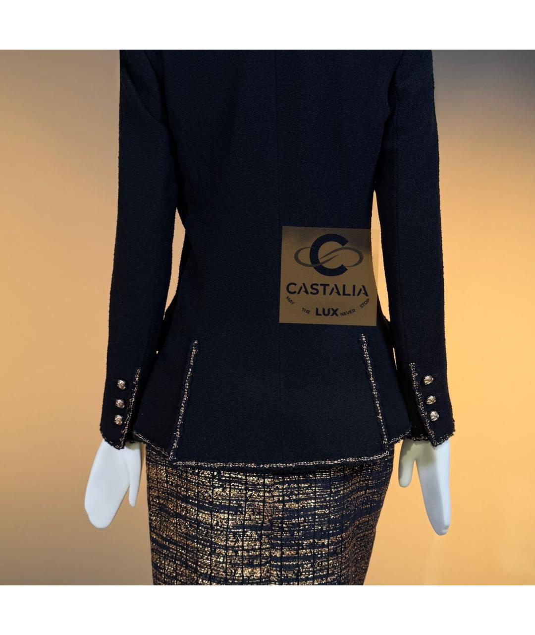 CHANEL Черный твидовый жакет/пиджак, фото 8