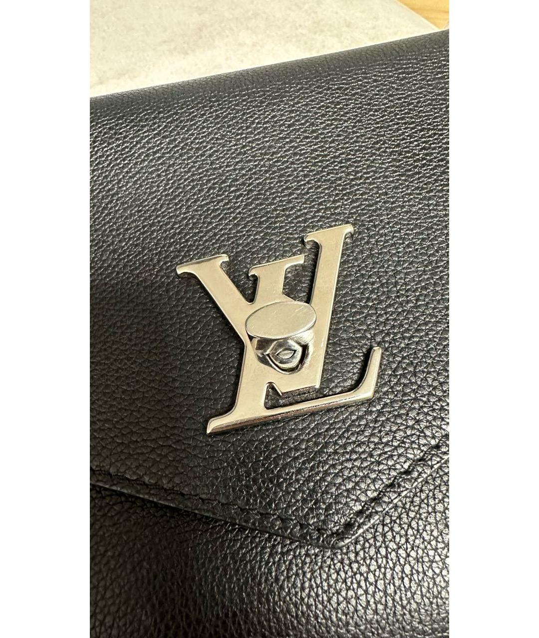 LOUIS VUITTON Черная кожаная сумка через плечо, фото 6