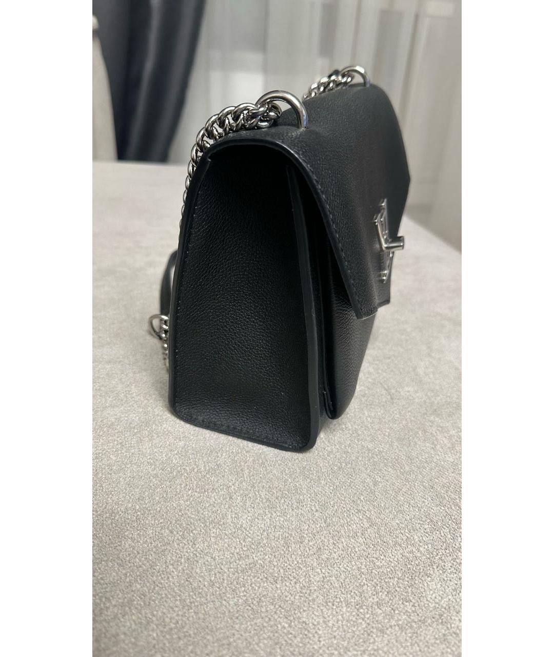 LOUIS VUITTON Черная кожаная сумка через плечо, фото 2