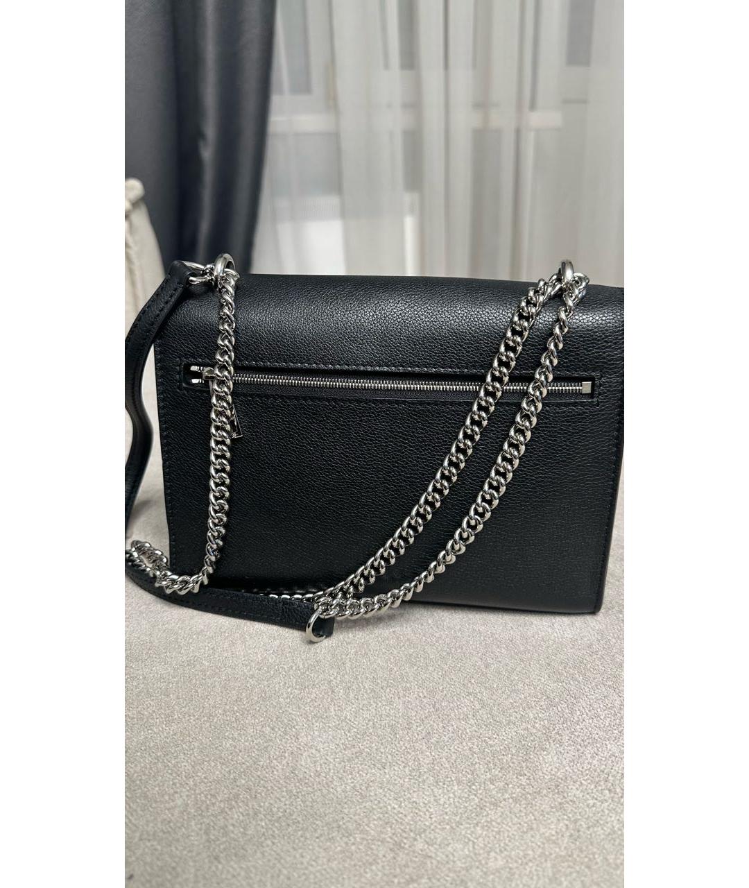 LOUIS VUITTON Черная кожаная сумка через плечо, фото 3