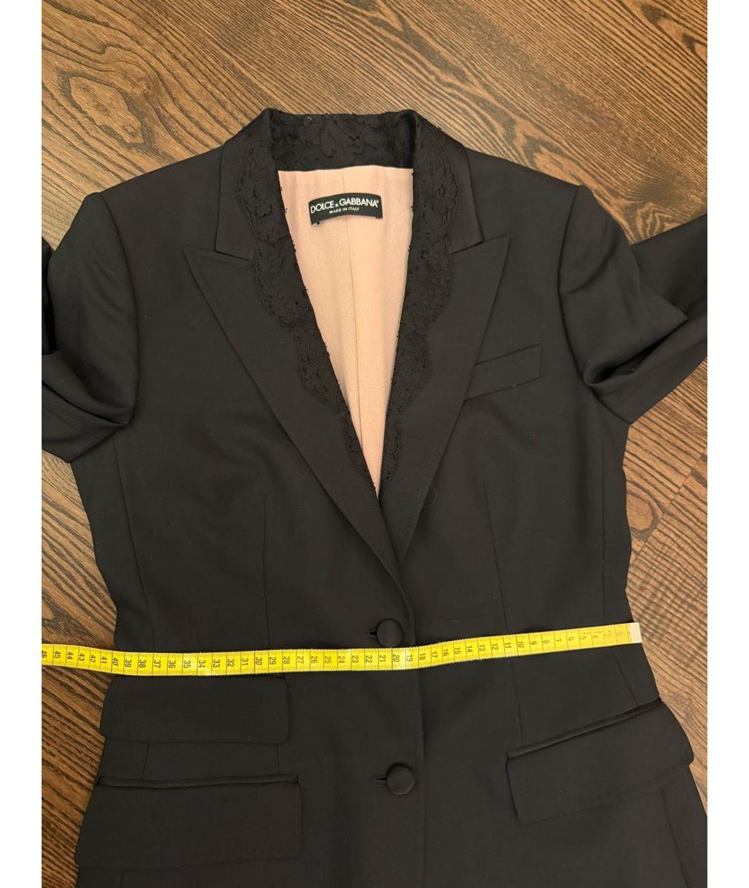 DOLCE&GABBANA Черный шерстяной жакет/пиджак, фото 6