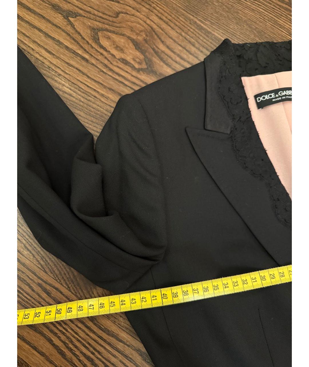 DOLCE&GABBANA Черный шерстяной жакет/пиджак, фото 5