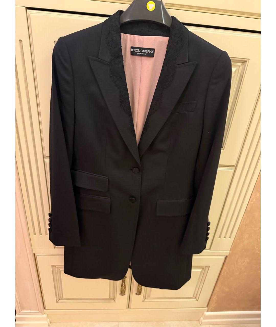 DOLCE&GABBANA Черный шерстяной жакет/пиджак, фото 3