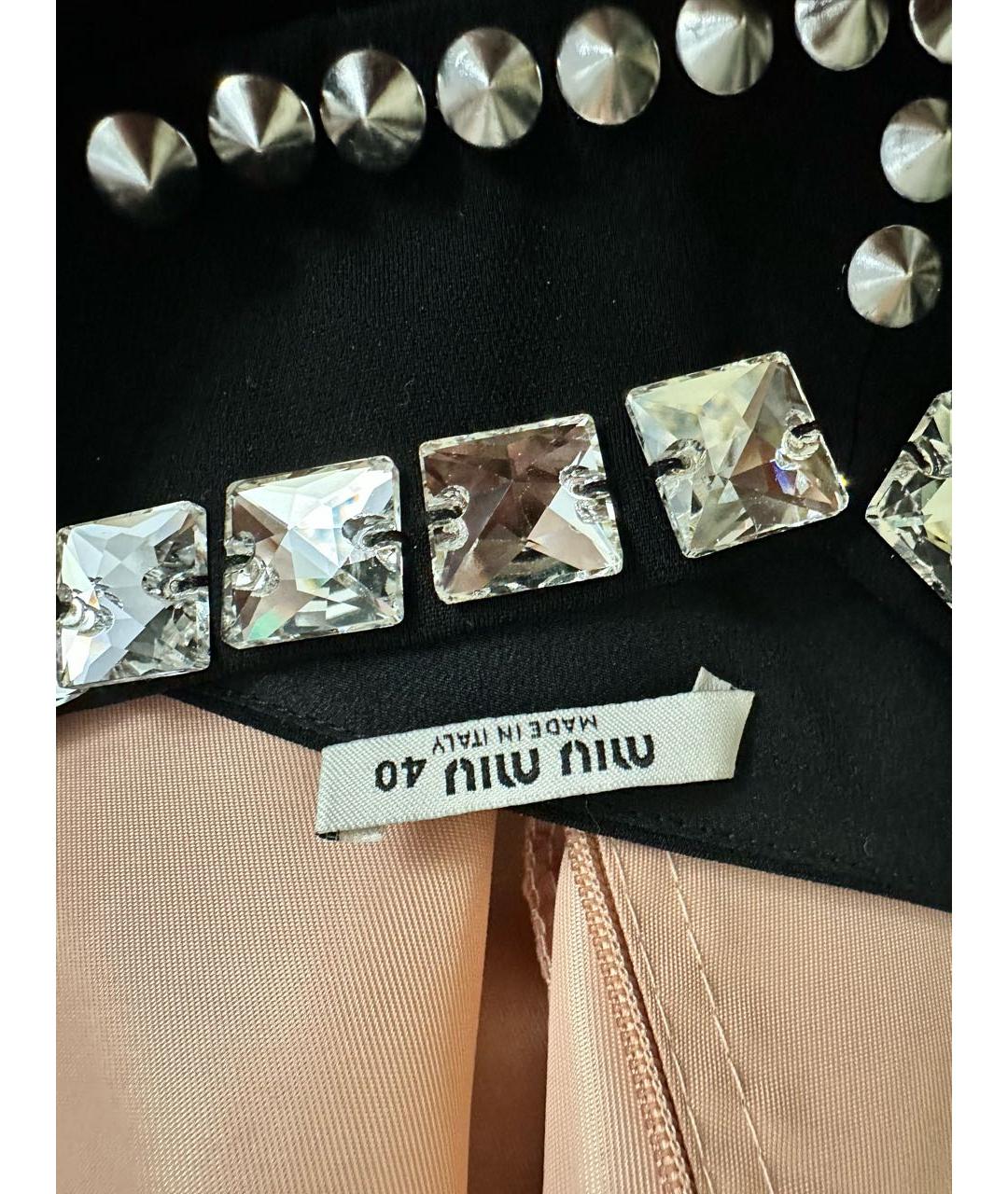 MIU MIU Черное полиэстеровое коктейльное платье, фото 3