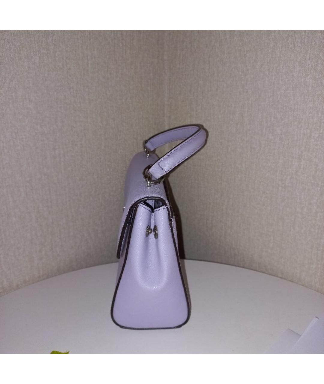 MICHAEL KORS Фиолетовая кожаная сумка через плечо, фото 4