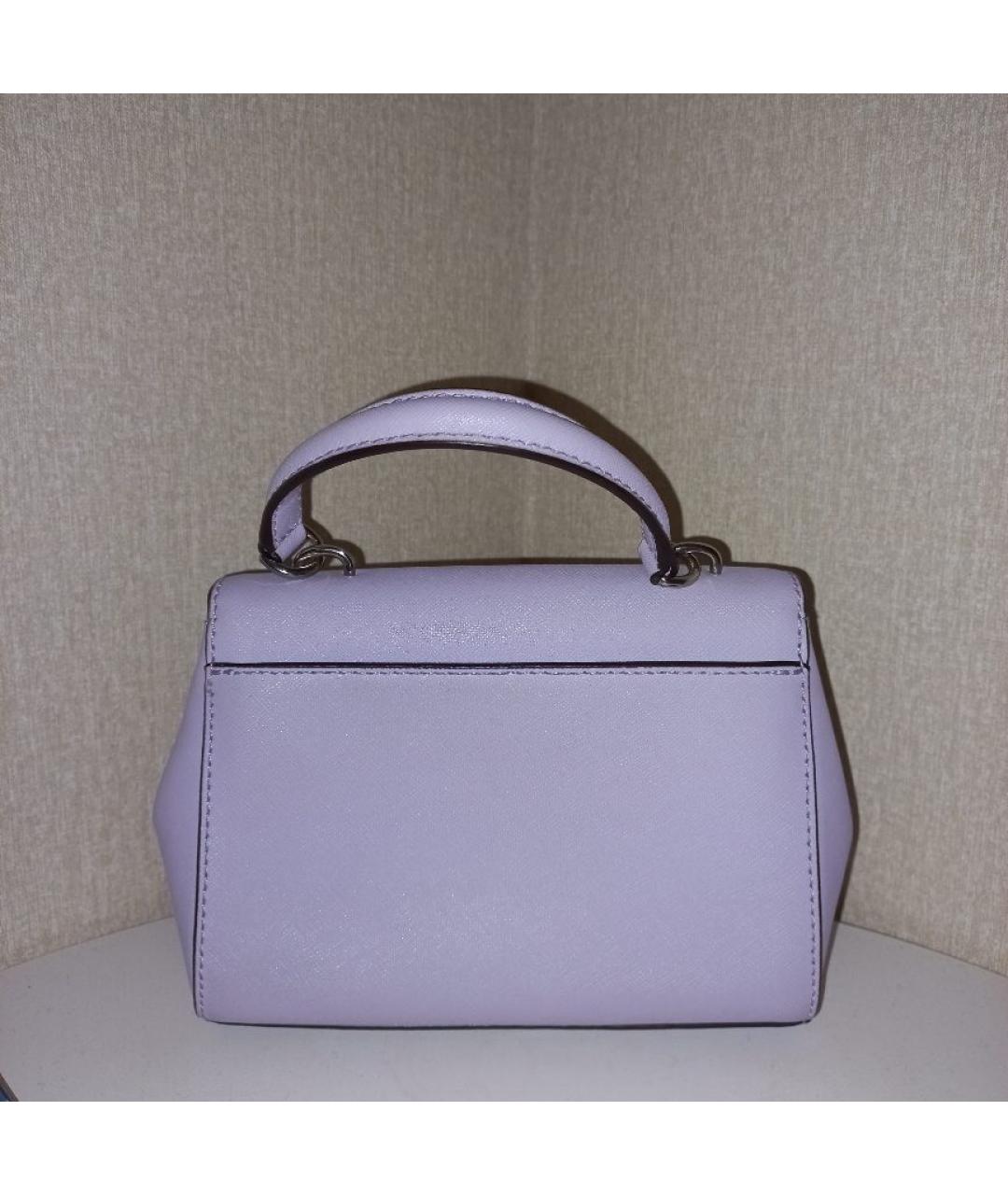 MICHAEL KORS Фиолетовая кожаная сумка через плечо, фото 3