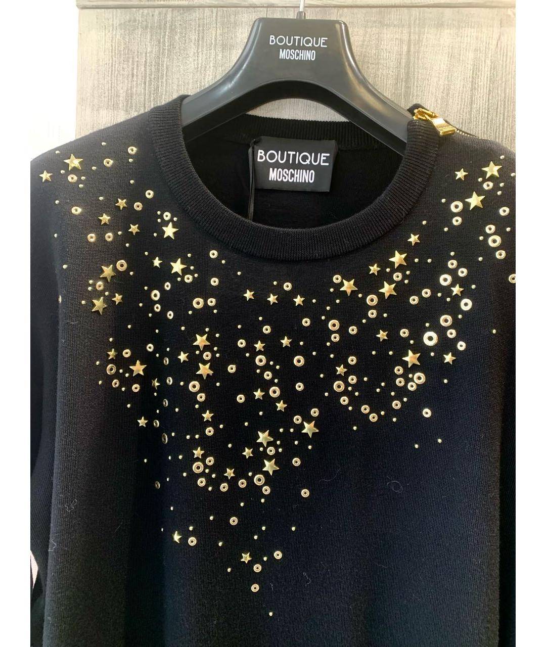 BOUTIQUE MOSCHINO Черное шерстяное вечернее платье, фото 2