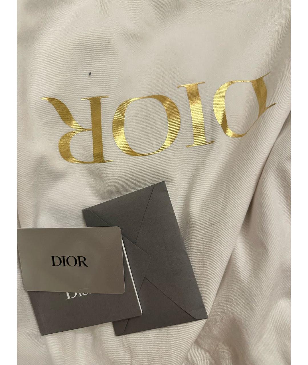 CHRISTIAN DIOR Бежевая жаккардовая сумка тоут, фото 3