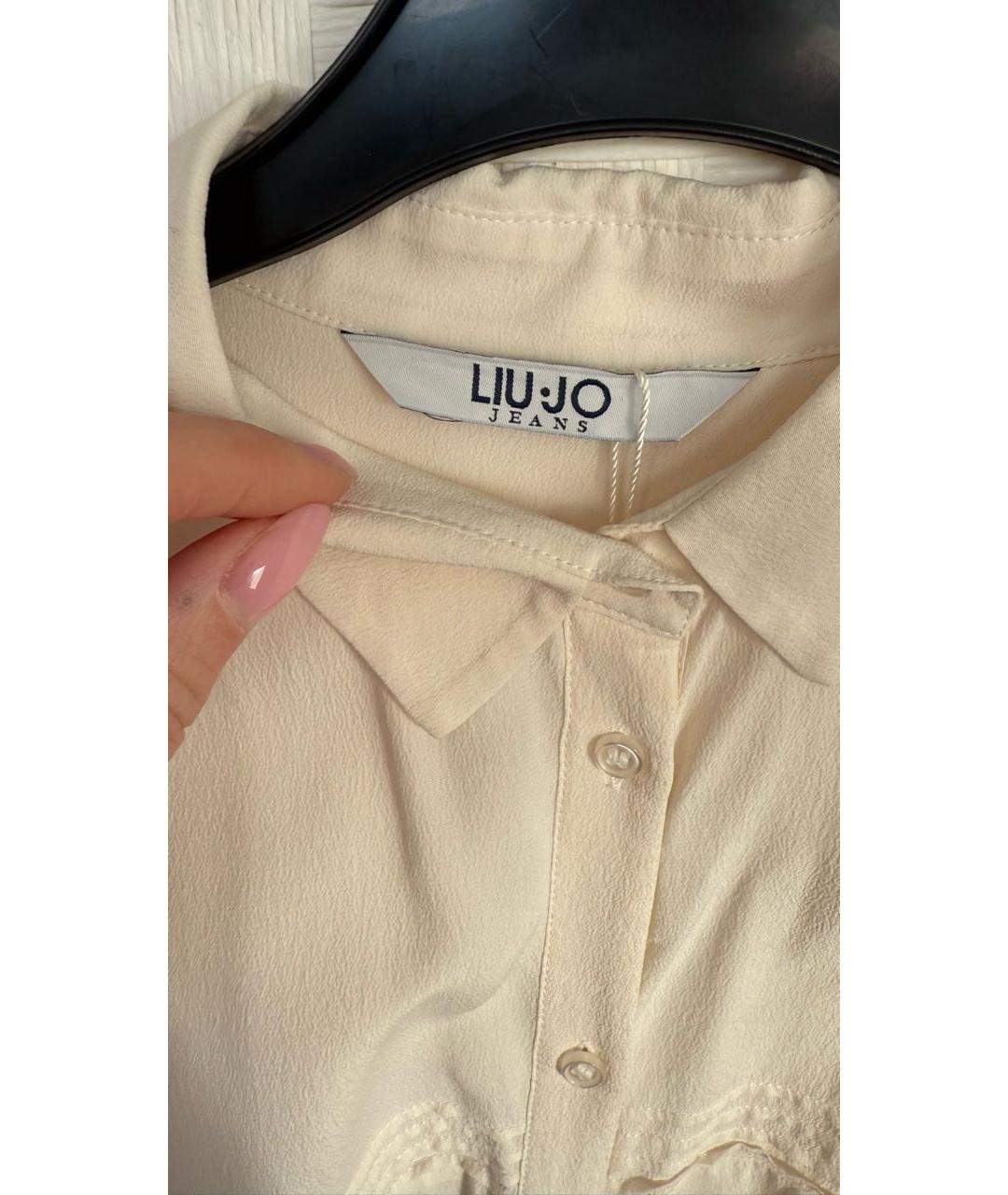 LIU JO Белая шелковая блузы, фото 4