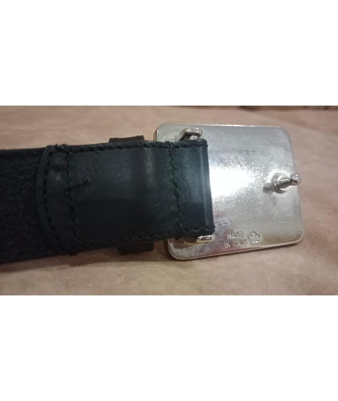 DSQUARED2 Черный кожаный ремень, фото 5